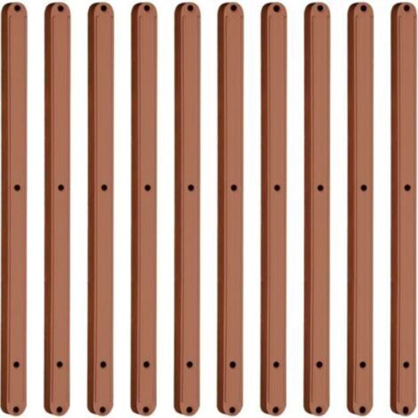 Lot de 5 paires de glissières de tiroir en plastique pour tiroir,298 mm,Marron