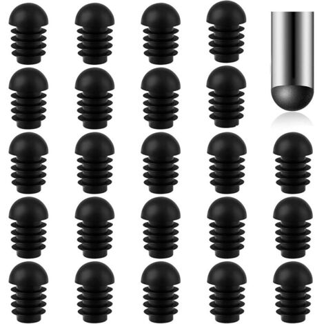 24 embouts ronds avec inserts tubulaires en plastique de 16 mm de diamètre extérieur, embouts pour pieds de chaise, bouchons de protection tubulaires en plastique en forme de dôme