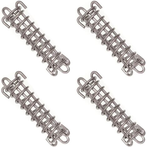 Fixations d'ombrage de Voile Tente Corde Résistante Ressort Trampoline 4 Pièces Métal Accessoires Ressorts pour Le Camping en Plein Air Randonnée Voyage Pique Nique Tente de Plage Auvent
