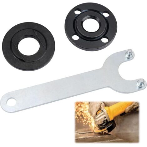 3 Pièces 150 Kit Cle Meuleuse, Clé à Bride pour Meuleuse D'angle Boulon écrou Métallique, Kit D'écrous à Bride, Grinder Bride Clé à Angle de Verrouillage en Métal pour Meuleuse D'angle 150 mm