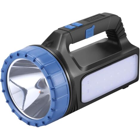 LaBlanc - Lampe torche LED rechargeable pour camping avec USB et charge solaire Lampe torche à faisceau haute puissance 8000 lm Lampe de recherche extérieure étanche IP 65 légère portable Lampe (1/5)