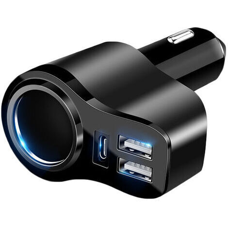 LaBlanc - Chargeur Voiture Allume Cigare USB, Charge Rapide QC3.0, 2 Ports USB et une port Type C PD, Portable et Sécurisé,Compatible avec iOS, Android, Samsung, Tablette (1/5)