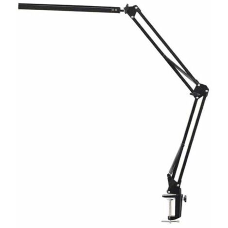 Lampe de Bureau LED à Pince,12W Lamp de Bureau Architecte avec Clamp, Atténuation et Température de Couleur Réglable, Bras Pivotant en Métal, LED Protection des Yeux(Noir),