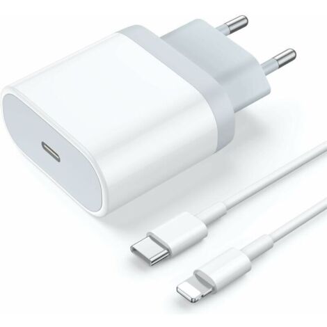 Chargeur USB C rapide 20W – Technologie PD 3.0 – Câble 1m pour iPhone 14/13/12/11/X/8/SE – Charge rapide efficace (1/4)