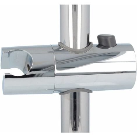 Support douchette coulissant pour barre de douche 22 mm, chromé