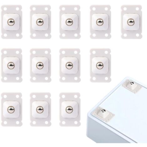 12 Pièces Roulettes pour Meubles, Petite Roulettes pour Meubles Charge 100kg, Roulettes Pivotantes Autocollantes à 360 Degrés pour Meubles Ustensiles de Cuisine Boîtes de Rangement