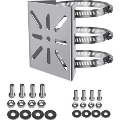 LaBlanc - Universel Montage Vertical sur Poteau Support pour caméra de sécurité,3 Boucles Acier Inoxydable Support d'angle Montage,Support mât Convient aux caméras vidéosurveillance(100mm) (1/4)