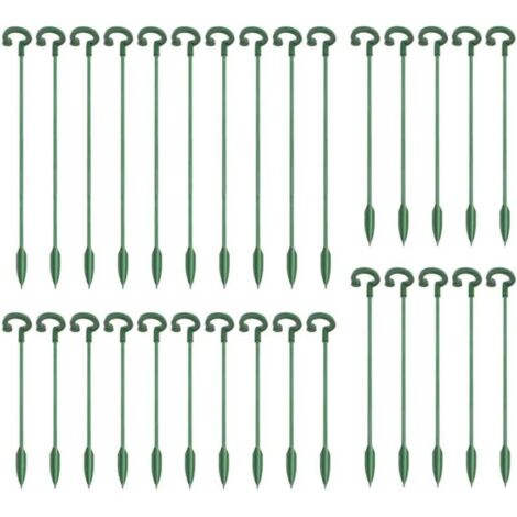 Tuteur Plante 30 Pièce Bâtons de Support de Plantes Piquets de Plantes Tuteur Vert Plante Tuteur Orchidee Support Plante Attache Plante Grimpante Tuteurs pour Plantes Support Plante 17/27/37cm (1/4)