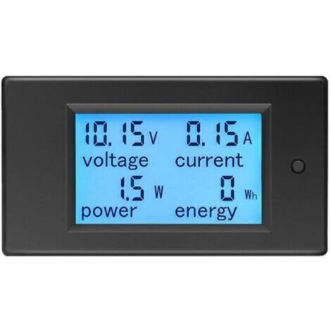LaBlanc - Voltmetre Amperemetre DC 6.5-100V 20A, Tensionmetre Wattmetre Testeur Tension Courant Puissance énergie Numerique LCD énergiemètre (1/4)