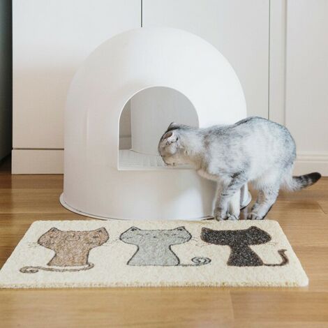 Tapis pour litière - Imperméable, antidérapant, anti-odeur, 40x60cm- Trois chatons (1/4)