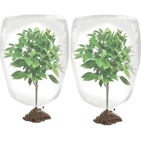 Lot de 2 filets de protection contre les insectes et les oiseaux avec cordon de serrage, 81,3 x 81,3 cm, filet de protection pour plantes, fruits, fleurs contre les insectes et les oiseaux