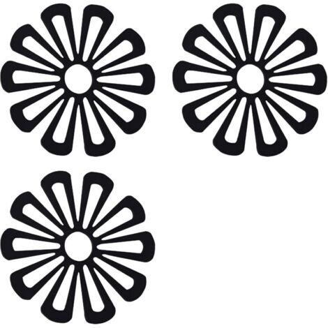 3 pièces Dessous de Plat en Silicone Multi-usages en Forme,Dessous de Plat Silicone,Tapis de Table pour Salle à Manger,Tapi Antidérapant Noir Résistant à la Chaleur (1/4)
