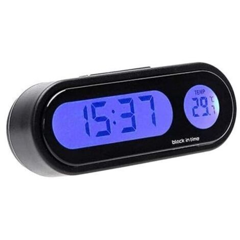 Thermomètre D'Horloge de Voiture, Horloges de Voiture avec Température pour Horloge de Voiture de Tableau de Bord (1/4)