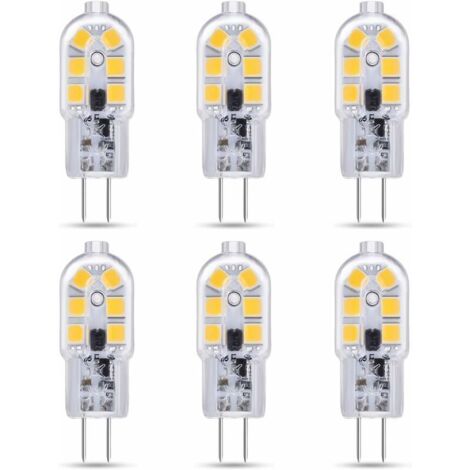 LaBlanc - Lot de 6 G4 LED 2W 12V AC/DC Blanc Froid 6000K pour Hotte Aspirante, 200lm, quivalent Ampoule Halogène G4 10W 20W, non dimmable, Bi-pin LED G4 12V pour Lustre/Camping-car (1/4)