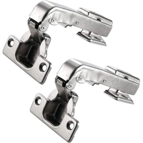 Charnières de placard à fermeture douce à 90°, adaptées aux meubles de cuisine, charnières d'angle invisibles de 35 mm, vis incluses, 1 paire (1/4)