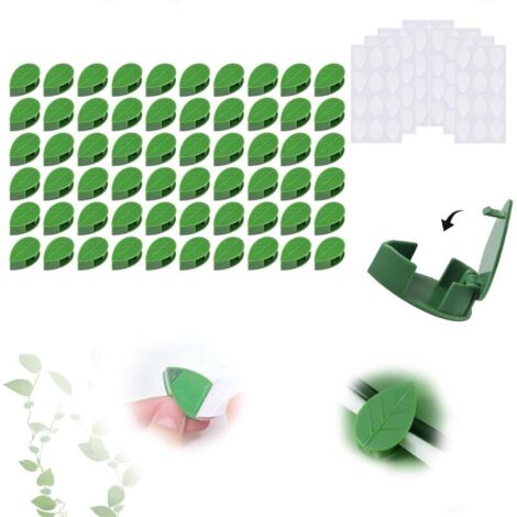 60 PièCes De Clips Pour Plantes Avec 72 Autocollants, Clips De Support Pour Plantes, UtiliséS Pour Soutenir Les Plantes De Jardin, Pour La DéCoration IntéRieure Et ExtéRieure (1/4)