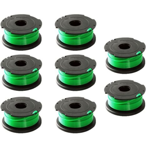 Lot de 8 bobines de fil vert pour débroussailleuse Black & Decker GL7033 GL8033 GL9035 A6482 (1/5)