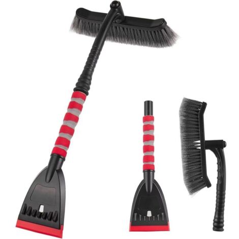 Grattoir à Glace et Brosse à Neige pour Pare-Brise de Voiture Brosse rotative détachable Poignée en Mousse 27 » Longueur Totale (1/5)