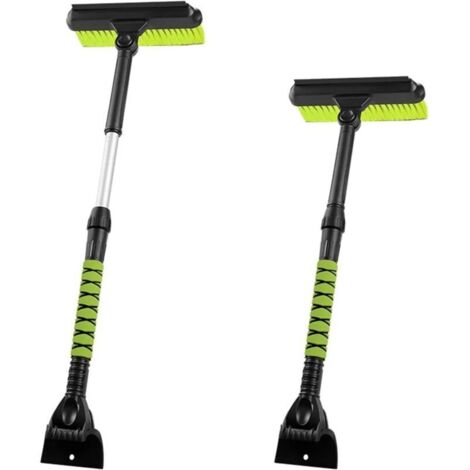 Pelle à neige pour voiture, grattoir à neige multifonction pour dégivrage et déneigement, pelle à neige amovible pour le déneigement, grattoir à glace (vert) (1/5)