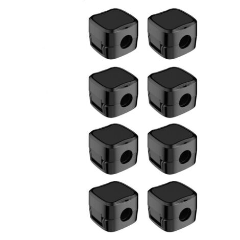 8 Pcs Mini Attache Cable Adhesif,Range Cable Bureau,Accroche Cable,Organisateur de Câbles,Support de Câbles,Organisateur, Chargement et Gestion des Câbles USB Pour la Maison,la Voiture (Noir) (1/5)