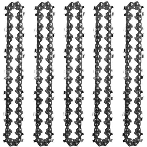 4 Pièces Chaînes De Tronçonneuse 4 Pouces 1/4 Pouces Compatibles Mini Tronçonneuses électriques Sans Fil 4 Pouces 28 maillons d'entraînement 10cm (1/5)
