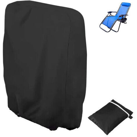 Housse de transat pliable, en tissu Oxford 210D, coupe-vent et résistante aux UV (noir, 712034/110CM). (1/5)