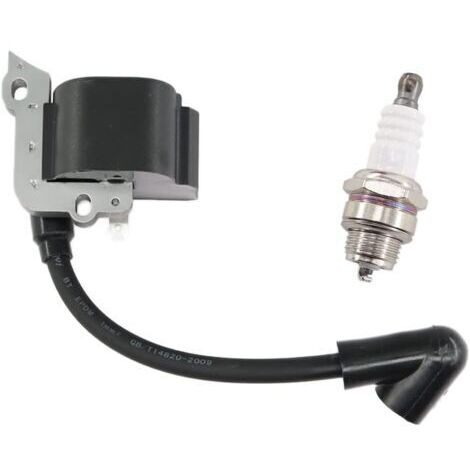 Bobine d'allumage avec bougie d'allumage pour Stihl FS38 FS46 FS45 FS55 FC55 HS45 HS45 KM55 Tronçonneuse de rechange 4140 400 1308 (1/5)