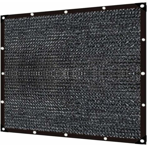 CHOYCLIT Voile d'ombrage,Filet d'Ombrage Noir,Filet Protection Solaire,Filet D'Ombrage,Filet D'ombrage Terrasse,Tissu D'Ombrage,Voile Solaire,Voile d'ombrage (3×4m) (1/2)