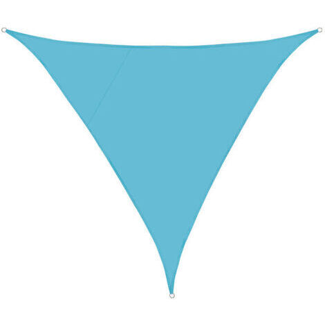 CHOYCLIT Voile d'ombrage Triangulaire 3x3x3m Imperméable Toile Ombrage UV Protection pour Patio Jardin, Terrasse,Extérieur, Balcon (Bleu du lac) (1/2)