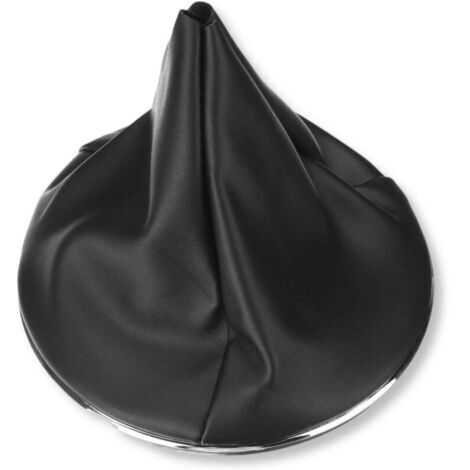 Choyclit – Soufflet de levier de vitesses en similicuir pour Fiat 500 – Avec anneau de maintien et cadre chromé – Compatible 2007-2015 (1/2)
