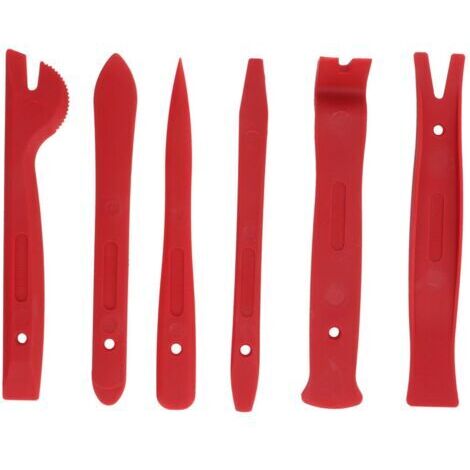 FOREHILL Ensemble d'outils de démontage de garniture automatique 6 pièces Kit de démontage de fixation de panneau de porte Accessoire intérieur Outils à main de levier (1/2)