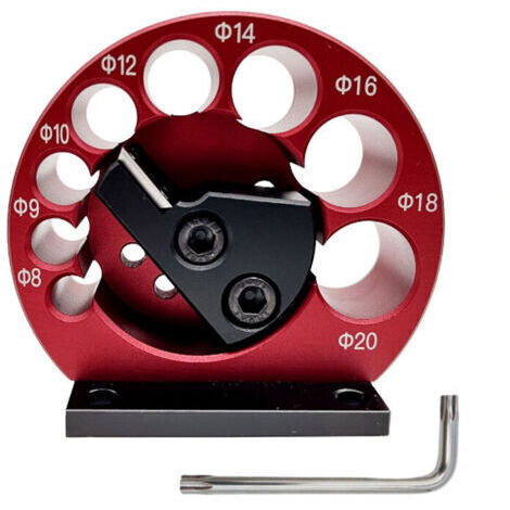 Choyclit – Fraise pour perceuse – 8 trous de 8 à 20 mm – Alliage aluminium CNC – Lames carbure pour coupe précise – Outil professionnel (1/2)