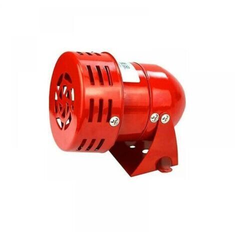 CHOYCLIT Sirène Alarme 220V Puissant à Exterieure, Sirene Alarme 120dB,Rouge Moteur Conduit Sirène Métal Corne Industrie Bateau Alarme (1/2)