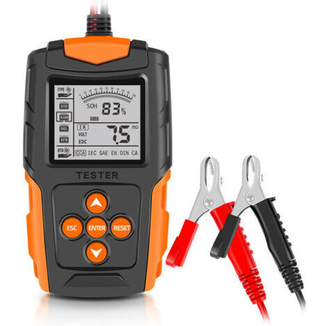 Testeur de batterie de voiture 12V/24V, analyseur de batterie numérique LCD, outil de diagnostic de charge de voiture (1/2)
