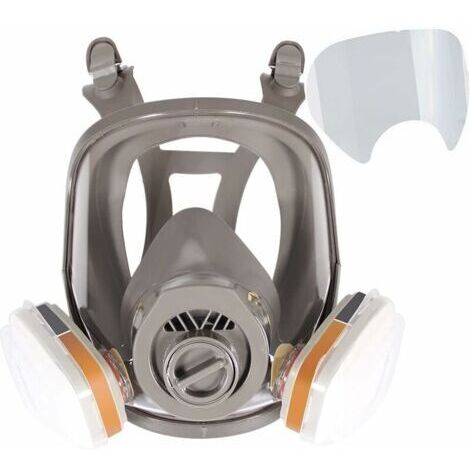 6800 Masque respiratoire intégral, casque de protection faciale pour peindre, vapeur et poussière organiques, deux types de connecteurs (1/2)