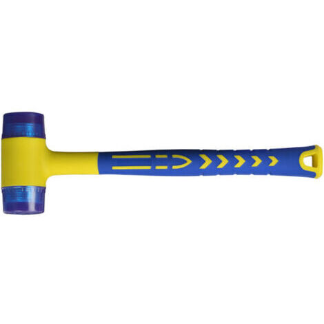 CHOYCLIT Maillet caoutchouc, Marteau caoutchouc avec Manche en fibre de verre antidérapant, avec double face souple (1/2)