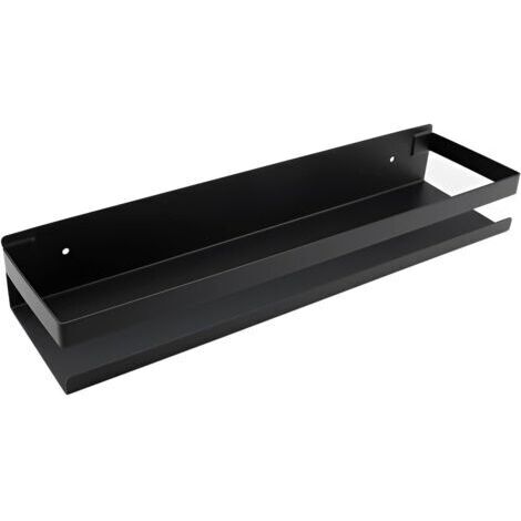 CHOYCLIT Candyse Etagere Murale Salle De Bain Etagere Douche Acier Inoxydable 40 CM Etagère Murale Acier Noir, (1/2)