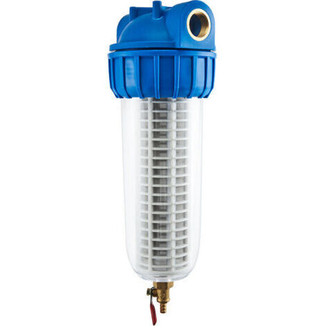 Choyclit – Filtre surpresseur pour pompe – Filtration eau sale ou sableuse – Cartouche lavable 350 mm – Diamètre interface 20 mm (1/2)