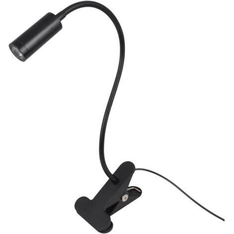 Lampe LED Tube Flexible avec Pince Lumière de Lecture et Spot de Travail Éclairage Chaud pour Bureau Atelier et Chambre,Lumière blanche,Noire (1/2)