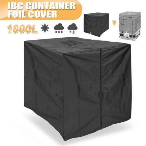 Housse de réservoir d'eau étanche à la pluie avec fermeture éclair latérale, imperméable, anti-poussière, protection contre la pluie, bouclier de conteneur, pour IBC 1000L stockage de pluie (1/2)