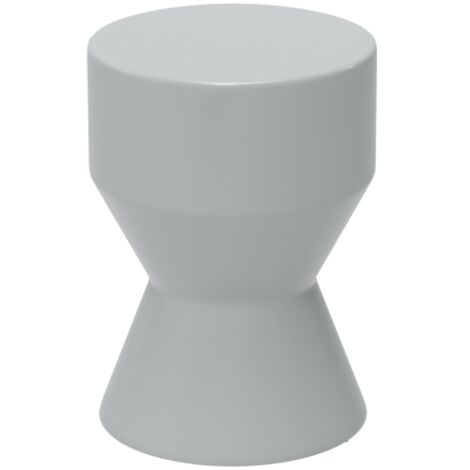 Sitzhocker aus Keramik 120kg belastbar Ø33 x 45,5 cm Wetterfest Garten Hocker in Sanduhrform Blumenhocker Fußhocker für Outdoor Camping Garten Terrasse Balkon Hellgrau (1/5)