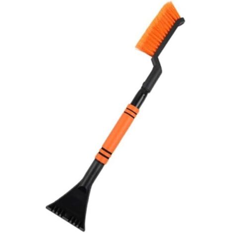 Grattoir à neige pour Ford Edge 2015-2024, poignée télescopique amovible en mousse, tête de brosse rotative à 360°, outil brise-glace, orange - Modèle standard (1/5)