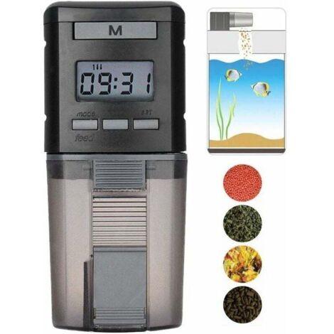 Chargeur automatique de nourriture pour poissons d'aquarium mangeoire avec minuterie automatique pour poissons nourriture pour poisson pour aquarium (1/5)
