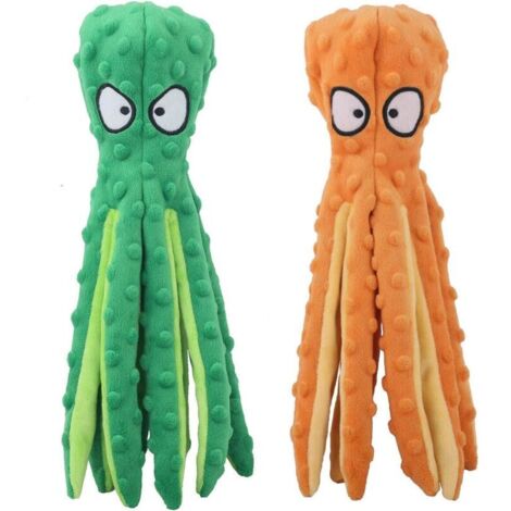 Jouets de Poulpe Grinçants pour Chien, Jouets en Peluche sans Rembourrage pour la Dentition des Chiots et Chiens, Jouets à Mâcher Interactifs Durables pour Chiens de Petite et Moyenne (1/5)