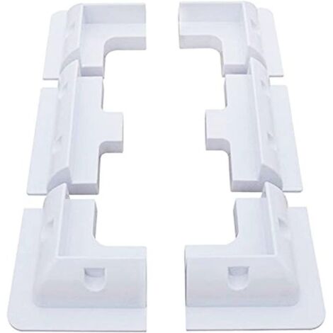 Lot de 6 supports de panneau solaire en ABS pour panneaux solaires, kit de support d'angle sans perçage pour toits de camping-car, caravanes, véhicules, camping-cars, abris de jardin, garages (1/5)