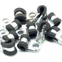 10pcs x 8mm câble p-clips revêtus de caoutchouc tuyau en acier p colliers