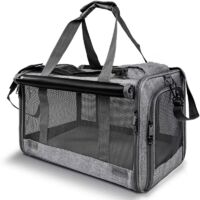 Sac de transport pour grands chats, chats de taille moyenne et chiots jusqu'à 9 kg, lavable, protection de la vie privée pour la maison, les voyages en plein air