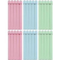 30 Pince sachet alimentaire, De 15 centimètres de long, 3 couleurs, pratiques pour fermer divers emballages alimentaires,Ensure that snacks remain fresh(vert, rose, bleu)