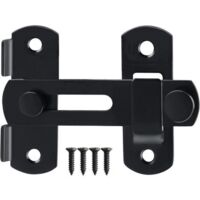 LaBlanc - Verrou de porte exterieur, Loquet de porte de grange coulissante en acier inoxydable, Verrou de porte de sécurité pour porte fenêtre armoire à vin salle de bain extérieur noir