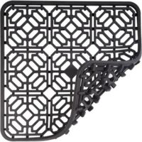 Alfombrilla de silicona para fregadero de cocina (30 x 30 cm), resistente al calor y antideslizante (gris oscuro)
